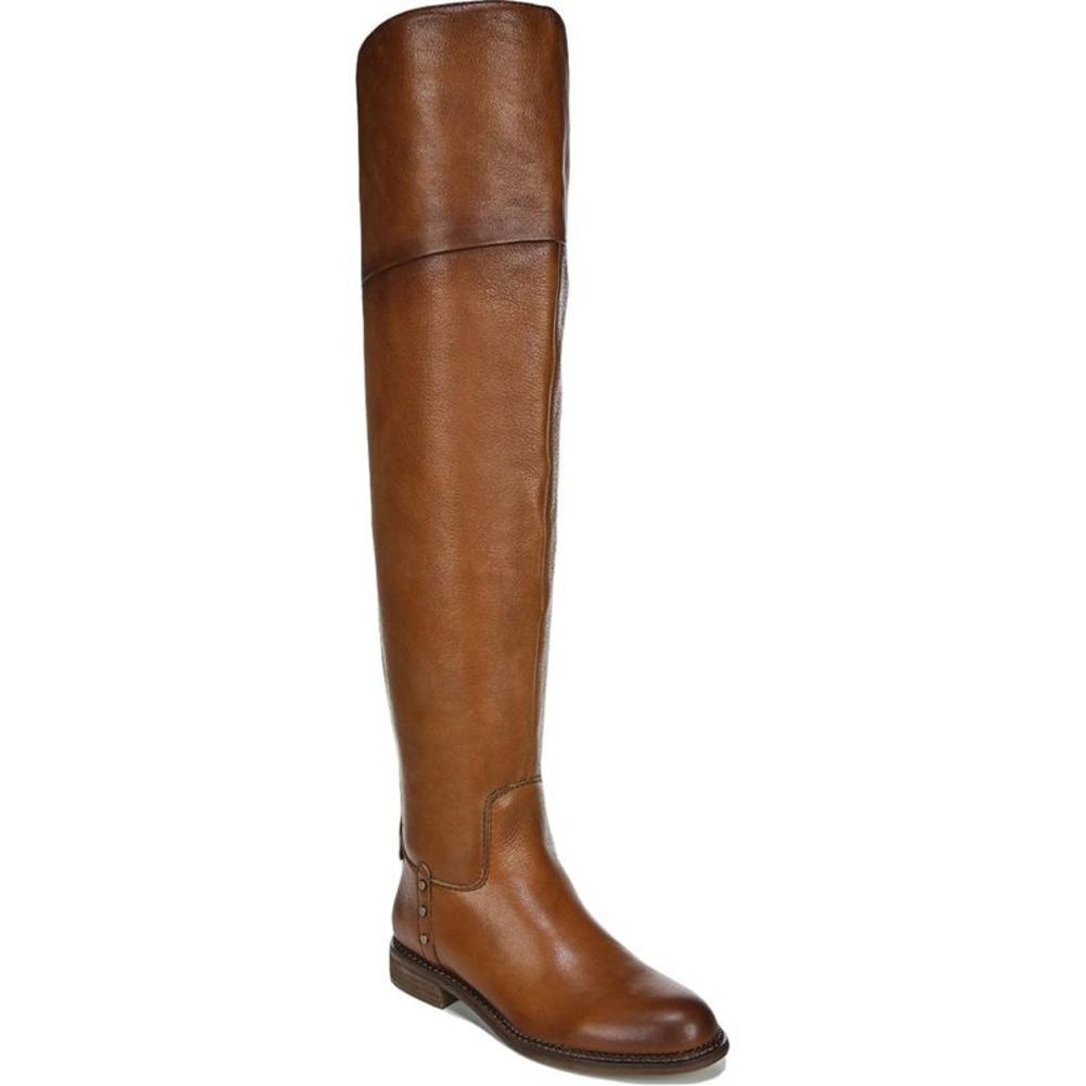 Franco Sarto Womens Haleen Brown Leather Wide Calf Knee-High Boots Boots NWOB.